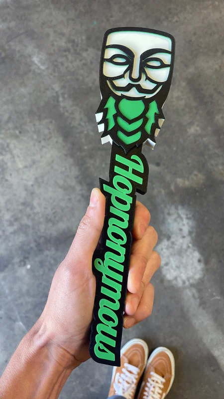 Hopnonymous Brewing custom 3D-printed tap handle